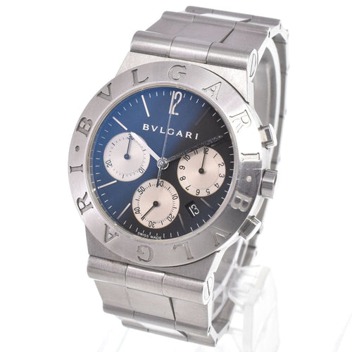 Montre Bvlgari Diagono - Montre chronographe à quartz en acier inoxydable 58 Facettes khfhvy768j