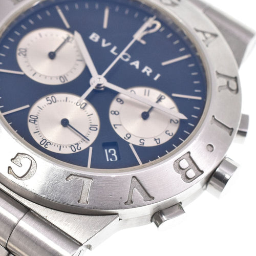 Montre Bvlgari Diagono - Montre chronographe à quartz en acier inoxydable 58 Facettes khfhvy768j