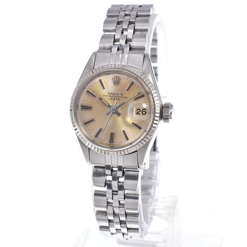 Montre Rolex - Montre Oyster Perpetual Date automatique en acier inoxydable et or blanc 58 Facettes a9x850ypjz