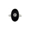 Bague 56 Bague Art déco en platine avec onyx et diamants 58 Facettes 37817