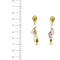 Boucles d'oreilles Boucles d’oreilles pendantes en or 18 ct avec quartz rose et améthystes 58 Facettes 29106