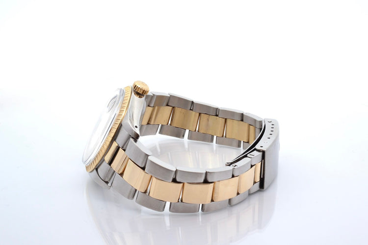 Montre Rolex Oyster Perpetual Date - Montre automatique 34 mm or et acier 58 Facettes 27486