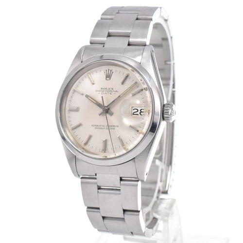 Montre Rolex - Montre Oyster Perpetual Date automatique, acier inoxydable et or jaune, index diamants 58 Facettes reg0cbe7je