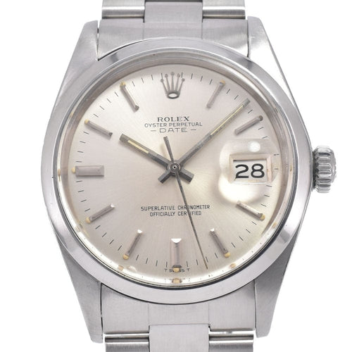 Montre Rolex - Montre Oyster Perpetual Date automatique, acier inoxydable et or jaune, index diamants 58 Facettes reg0cbe7je