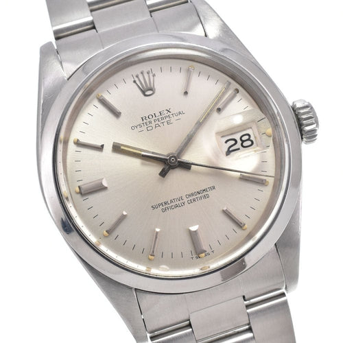 Montre Rolex - Montre Oyster Perpetual Date automatique, acier inoxydable et or jaune, index diamants 58 Facettes reg0cbe7je