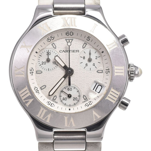 Montre Cartier - Montre Must 21 Chronoscaph à quartz en acier inoxydable 58 Facettes txh7oqttz4