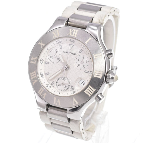 Montre Cartier - Montre Must 21 Chronoscaph à quartz en acier inoxydable 58 Facettes txh7oqttz4