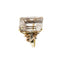 Bague 54 Bague cocktail en or jaune, rose et blanc 18 ct avec morganite et diamants 58 Facettes 37785