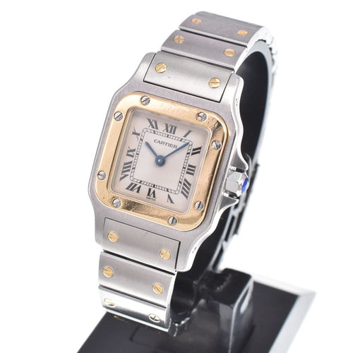 Montre Cartier - Montre Santos de Cartier Galbée à quartz en acier inoxydable et or jaune 58 Facettes nkf9ekfi2x