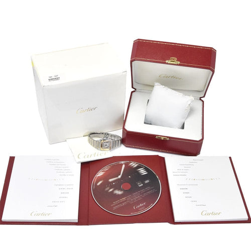 Montre Cartier - Montre Santos de Cartier Galbée à quartz en acier inoxydable et or jaune 58 Facettes nkf9ekfi2x