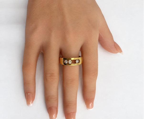 Bague 56.5 Messika - Bague Move Joaillerie en or jaune 18k avec diamants 58 Facettes LP1955/MPNNB