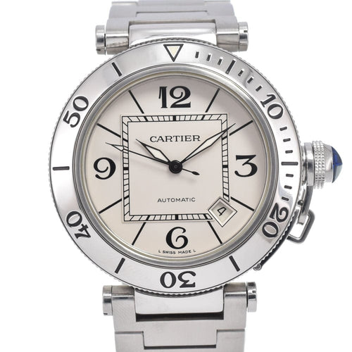 Montre Cartier - Montre Pasha de Cartier automatique en acier inoxydable et or jaune 58 Facettes u3ua0yqxnw