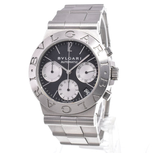 Montre Bvlgari - Montre Diagono chronographe automatique en céramique, acier inoxydable et caoutchouc 58 Facettes woldd1mfcv