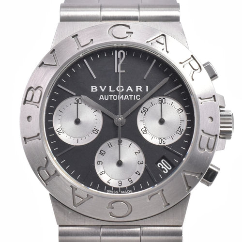 Montre Bvlgari - Montre Diagono chronographe automatique en céramique, acier inoxydable et caoutchouc 58 Facettes woldd1mfcv