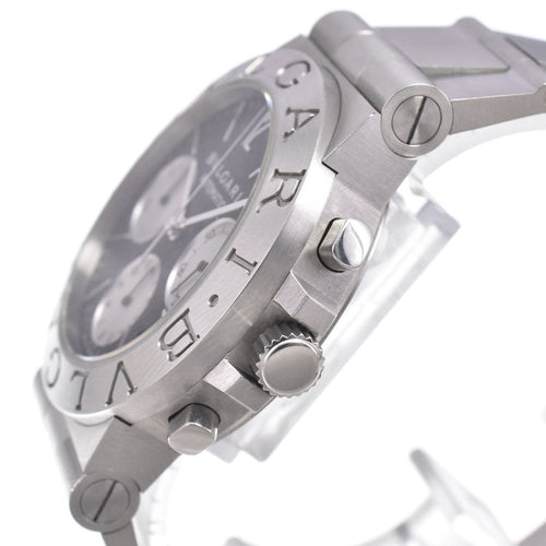Montre Bvlgari - Montre Diagono chronographe automatique en céramique, acier inoxydable et caoutchouc 58 Facettes woldd1mfcv