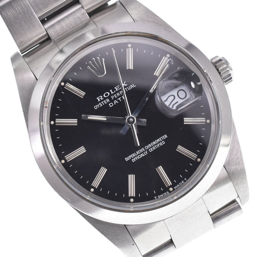 Montre Rolex Oyster Perpetual Date Automatic - Montre en acier et or jaune, index diamants 58 Facettes im58p95hfu