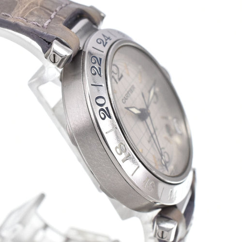 Montre Cartier Pasha C - Montre automatique en acier inoxydable et cuir 58 Facettes gpfdiay12i