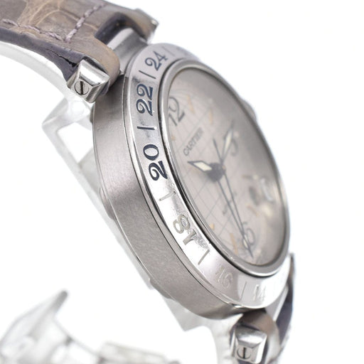 Montre Cartier Pasha C - Montre automatique en acier inoxydable et cuir 58 Facettes gpfdiay12i