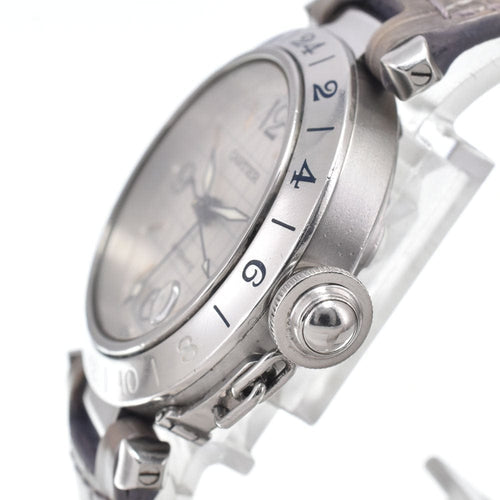Montre Cartier Pasha C - Montre automatique en acier inoxydable et cuir 58 Facettes gpfdiay12i