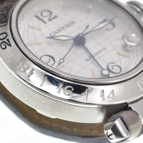 Montre Cartier Pasha C - Montre automatique en acier inoxydable et cuir 58 Facettes gpfdiay12i