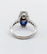 Bague 60.5 Bague marquise Art déco en or blanc 18k, diamant taille ancienne et saphirs synthétiques 58 Facettes A08032
