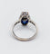 Bague 60.5 Bague marquise Art déco en or blanc 18k, diamant taille ancienne et saphirs synthétiques 58 Facettes A08032