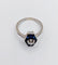 Bague 60.5 Bague marquise Art déco en or blanc 18k, diamant taille ancienne et saphirs synthétiques 58 Facettes A08032