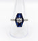 Bague 60.5 Bague marquise Art déco en or blanc 18k, diamant taille ancienne et saphirs synthétiques 58 Facettes A08032