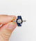 Bague 60.5 Bague marquise Art déco en or blanc 18k, diamant taille ancienne et saphirs synthétiques 58 Facettes A08032