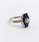 Bague 60.5 Bague marquise Art déco en or blanc 18k, diamant taille ancienne et saphirs synthétiques 58 Facettes A08032