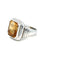 Bague 56 Bague en or blanc 18 carats avec citrine estimée à 9 carats 58 Facettes Bague-0036