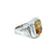 Bague 56 Bague en or blanc 18 carats avec citrine estimée à 9 carats 58 Facettes Bague-0036