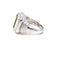 Bague 56 Bague en or blanc 18 carats avec citrine estimée à 9 carats 58 Facettes Bague-0036
