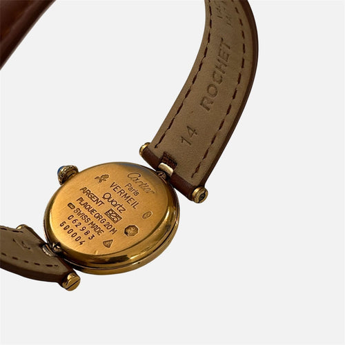 Montre Cartier - Montre Vendôme 24 mm en vermeil, cadran champagne 58 Facettes LV195