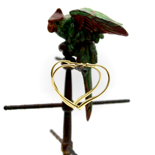 Boucles d'oreilles Tiffany & Co. - Créoles Open Heart Elsa Peretti en or 18k, taille moyenne 58 Facettes