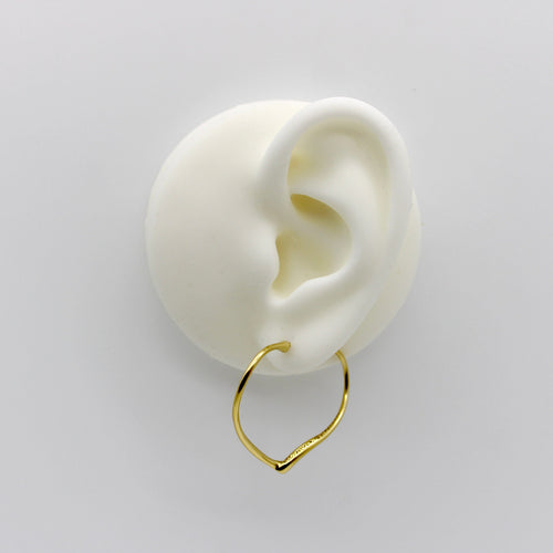 Boucles d'oreilles Tiffany & Co. - Créoles Open Heart Elsa Peretti en or 18k, taille moyenne 58 Facettes
