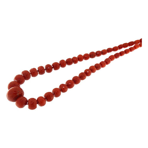 Collier Collier de corail méditerranéen avec fermoir susta en or jaune 58 Facettes G4047