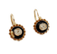 Boucles d'oreilles Dormeuses victoriennes - Boucles d’oreilles en or 18k, diamants taille ancienne et émail noir 58 Facettes A08027