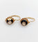 Boucles d'oreilles Dormeuses victoriennes - Boucles d’oreilles en or 18k, diamants taille ancienne et émail noir 58 Facettes A08027