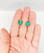 Boucles d'oreilles Dormeuses marguerite en or rose 18k et turquoises, vers 1900 58 Facettes A08026