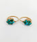 Boucles d'oreilles Dormeuses marguerite en or rose 18k et turquoises, vers 1900 58 Facettes A08026