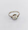 Bague 53 Bague marguerite Art déco en or blanc 18k et diamants taille rose 58 Facettes A08030