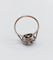 Bague 53 Bague marguerite Art déco en or blanc 18k et diamants taille rose 58 Facettes A08030