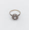 Bague 53 Bague marguerite Art déco en or blanc 18k et diamants taille rose 58 Facettes A08030