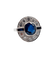 Bague 58 Bague cible Art déco en or blanc 18k, saphir 3 ct et diamants 1,50 ct 58 Facettes A08031