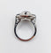 Bague 58 Bague cible Art déco en or blanc 18k, saphir 3 ct et diamants 1,50 ct 58 Facettes A08031