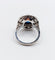 Bague 58 Bague cible Art déco en or blanc 18k, saphir 3 ct et diamants 1,50 ct 58 Facettes A08031