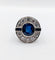 Bague 58 Bague cible Art déco en or blanc 18k, saphir 3 ct et diamants 1,50 ct 58 Facettes A08031