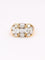 Bague 52.5 Bague godronnée vintage en or jaune 18k et diamants 58 Facettes 1142.6