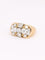 Bague 52.5 Bague godronnée vintage en or jaune 18k et diamants 58 Facettes 1142.6